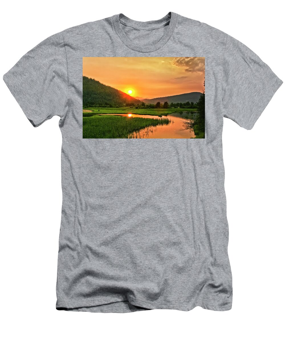 Hope - Id T-Shirt featuring the photograph Pack River Delta Sunset by Albert Seger