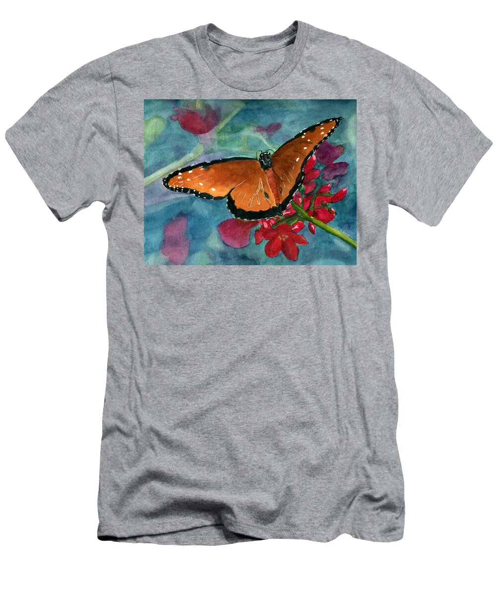 Butterfly T-Shirt featuring the painting Papilio fandango by Lynne Reichhart