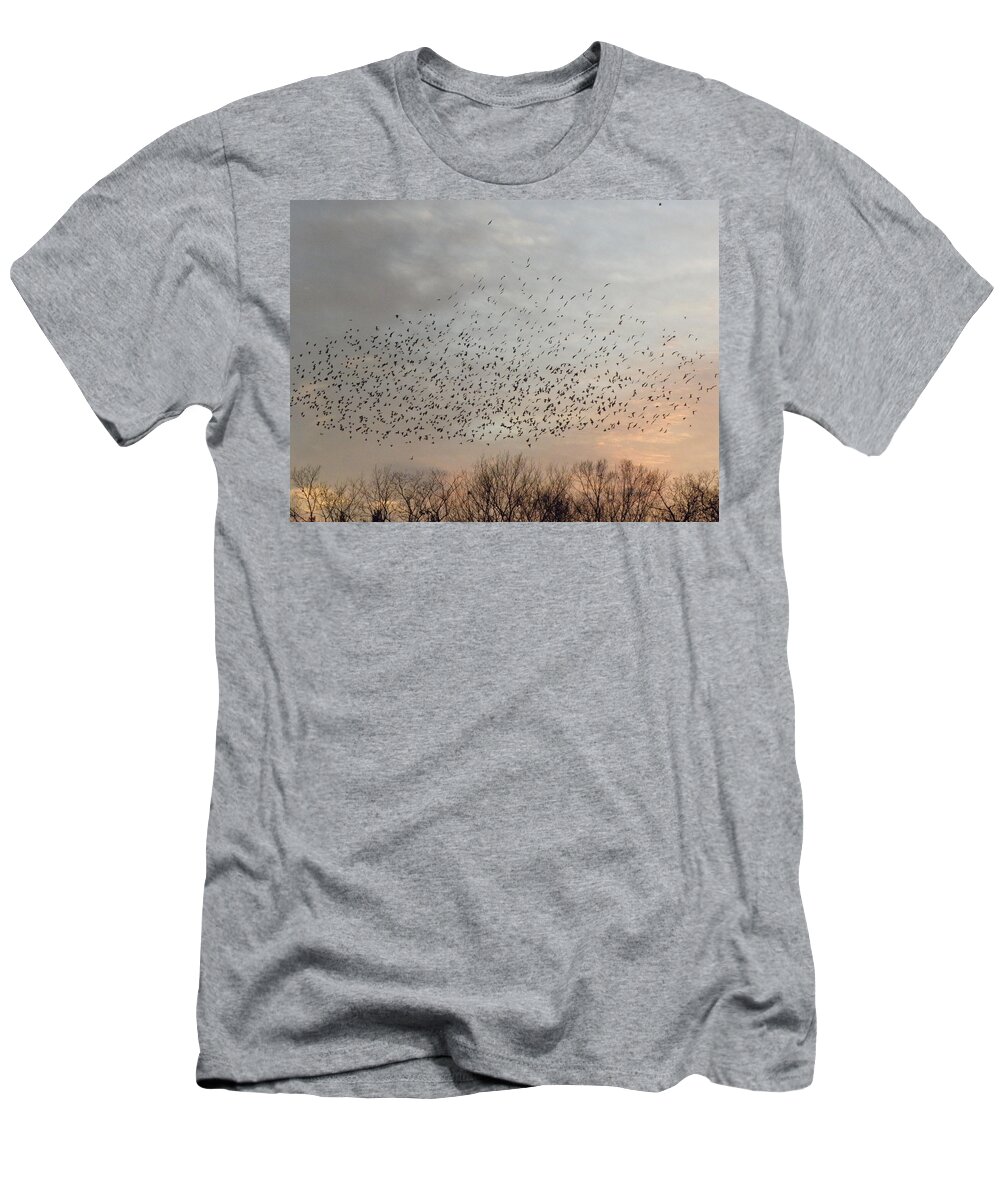 Black Birds T-Shirt featuring the photograph Perfect Formation by Kim Galluzzo