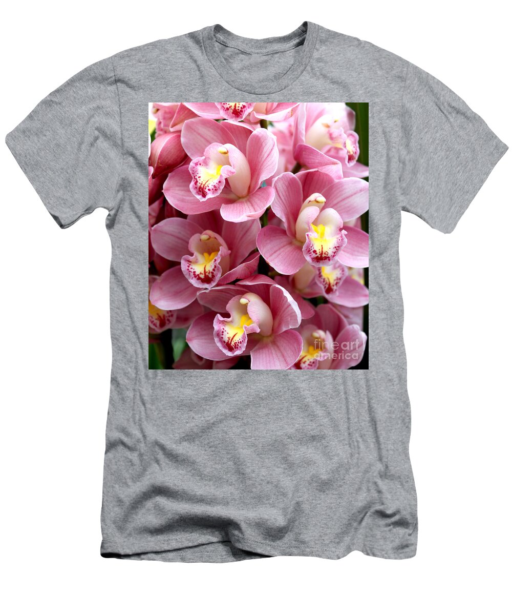 Pink T-Shirt featuring the photograph Pink Orchids by Debbie Hart
