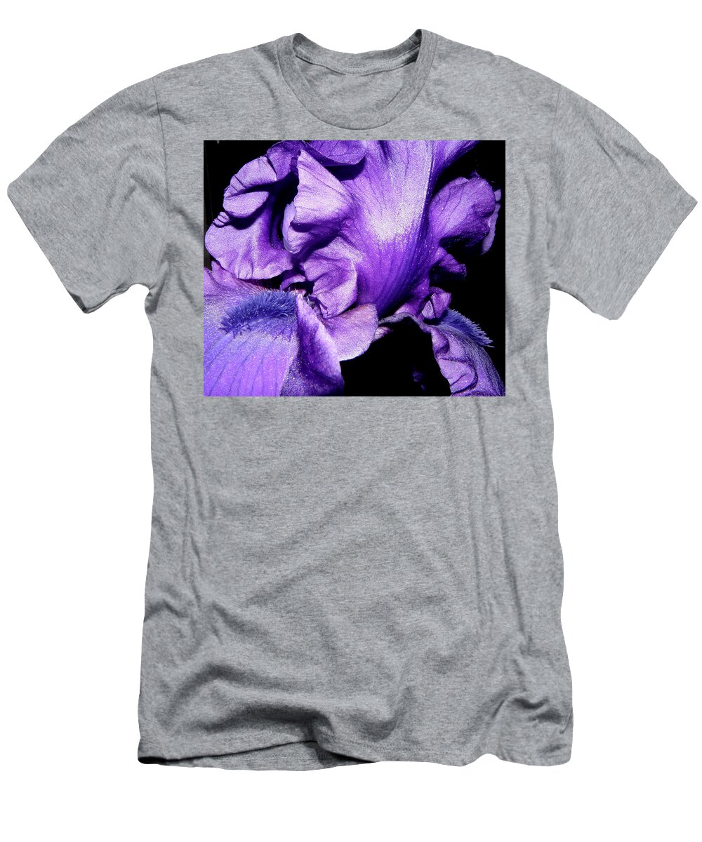 Iris T-Shirt featuring the photograph Purple Passion by Kim Galluzzo