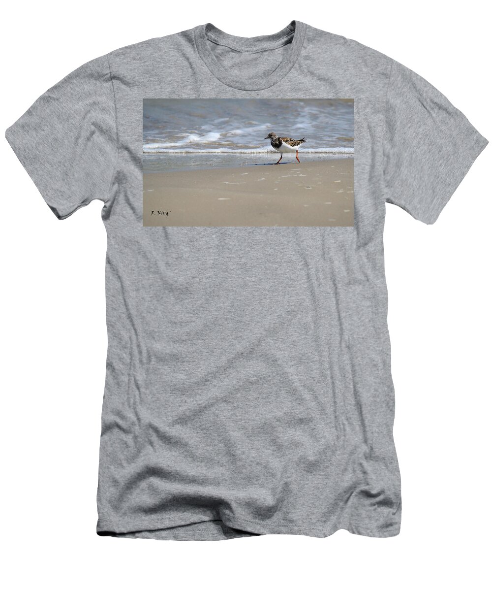 Arenaria Interpress T-Shirt featuring the photograph Ruddy Turnstone in Texas by Roena King