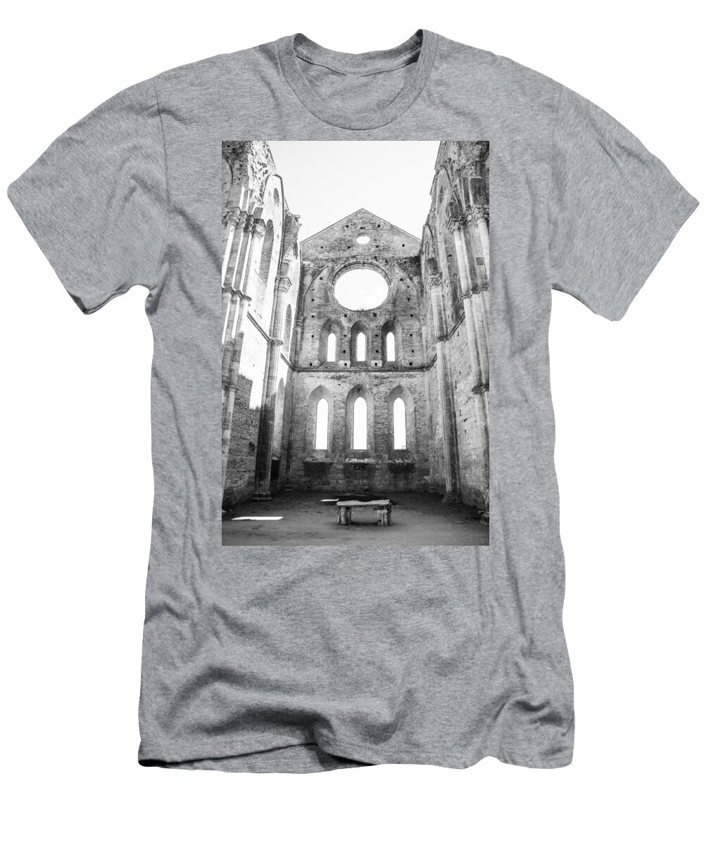 Church T-Shirt featuring the photograph San Galgano Abbey by Ralf Kaiser
