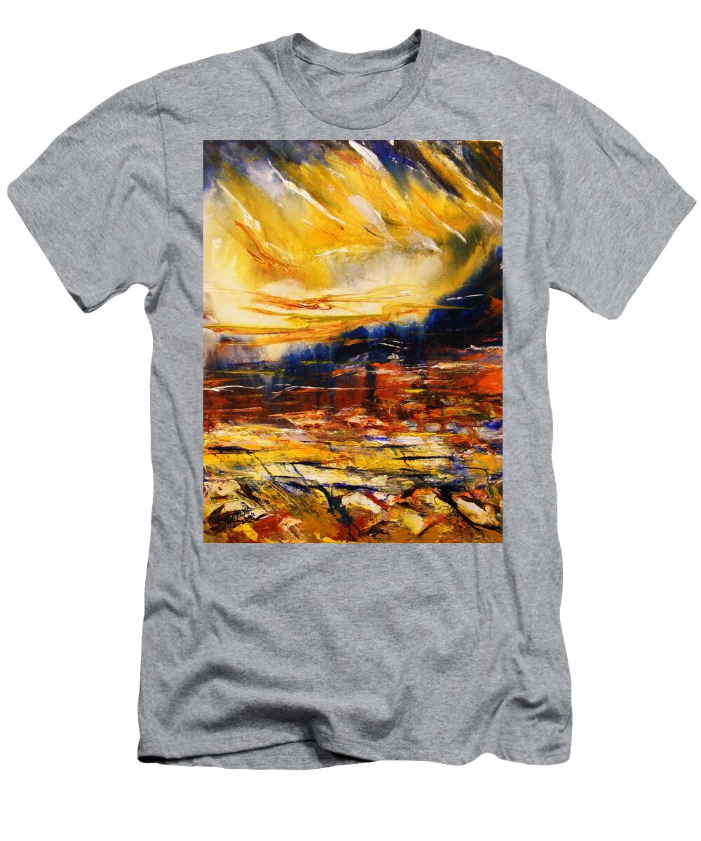 Sedona T-Shirt featuring the painting Sedona Sky by Karen Ferrand Carroll