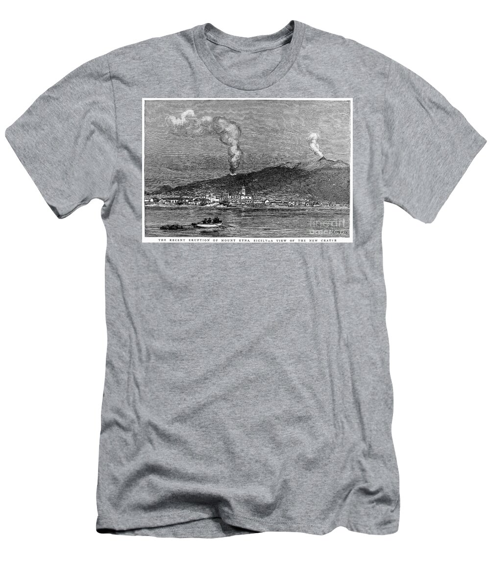 1886 T-Shirt featuring the photograph Sicily: Mount Etna, 1886 by Granger