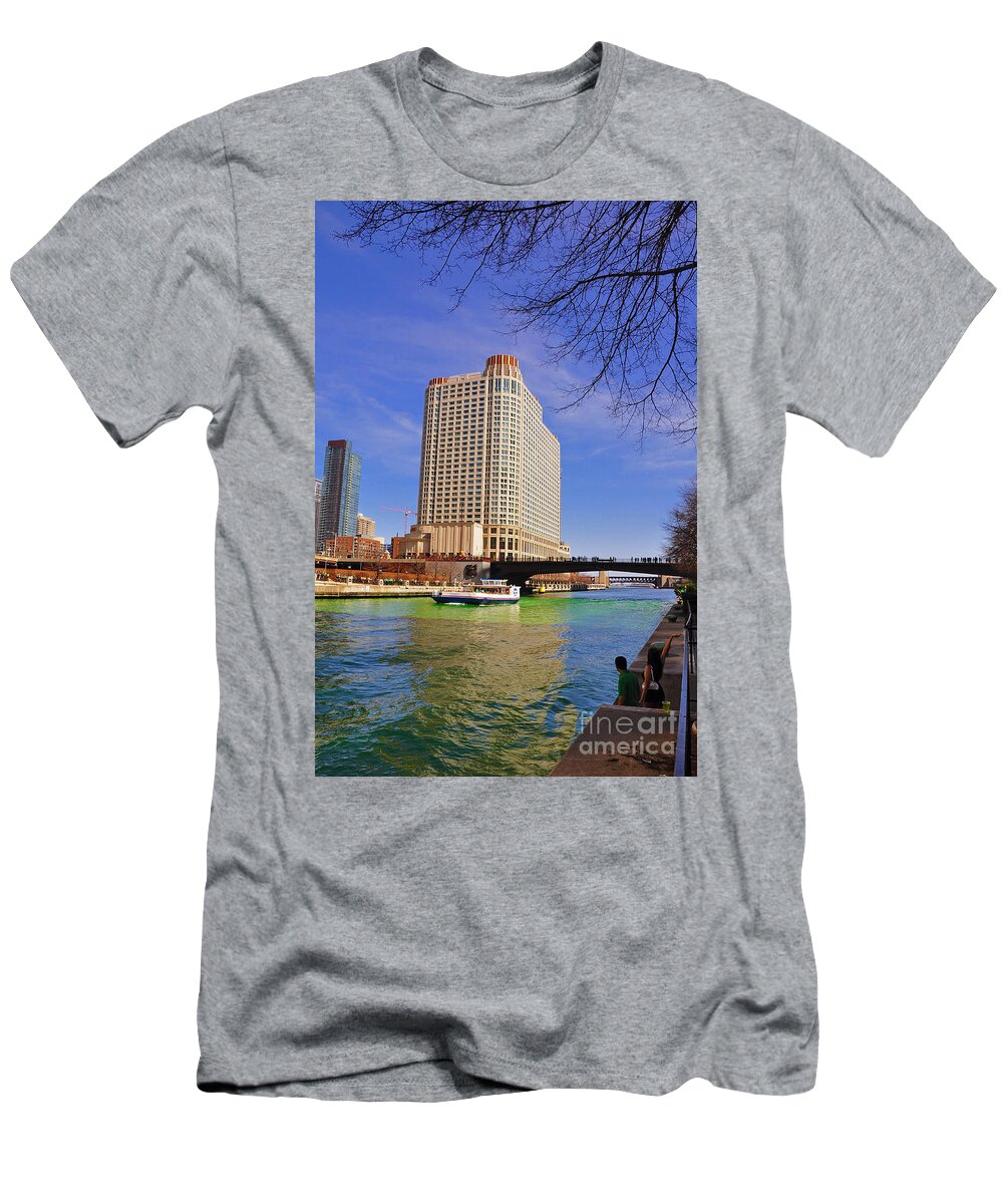 Chicago T-Shirt featuring the photograph St Patrick's Day by Dejan Jovanovic