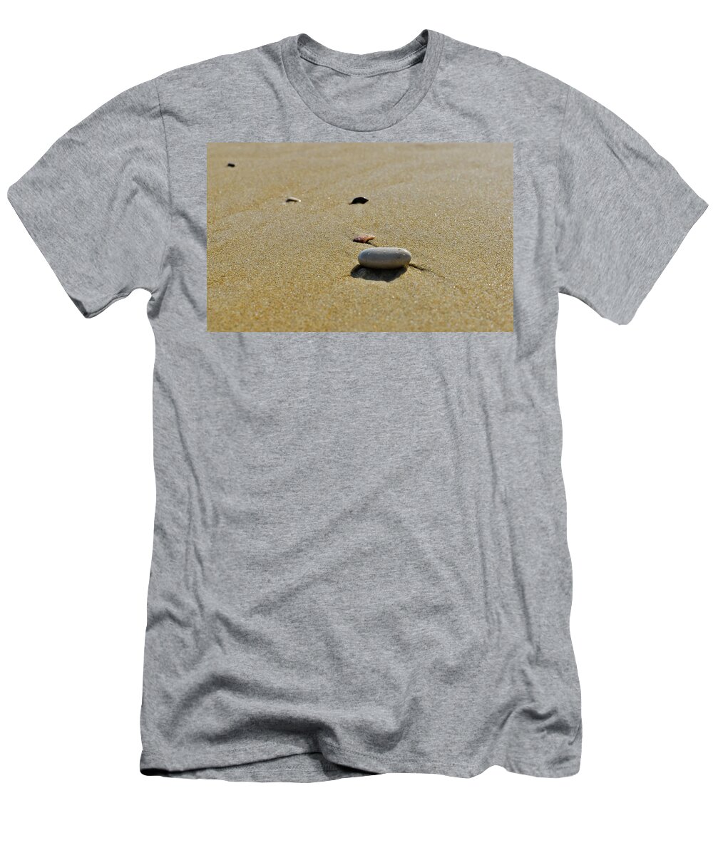 Mediterranean T-Shirt featuring the photograph Stones in the sand by Michael Goyberg
