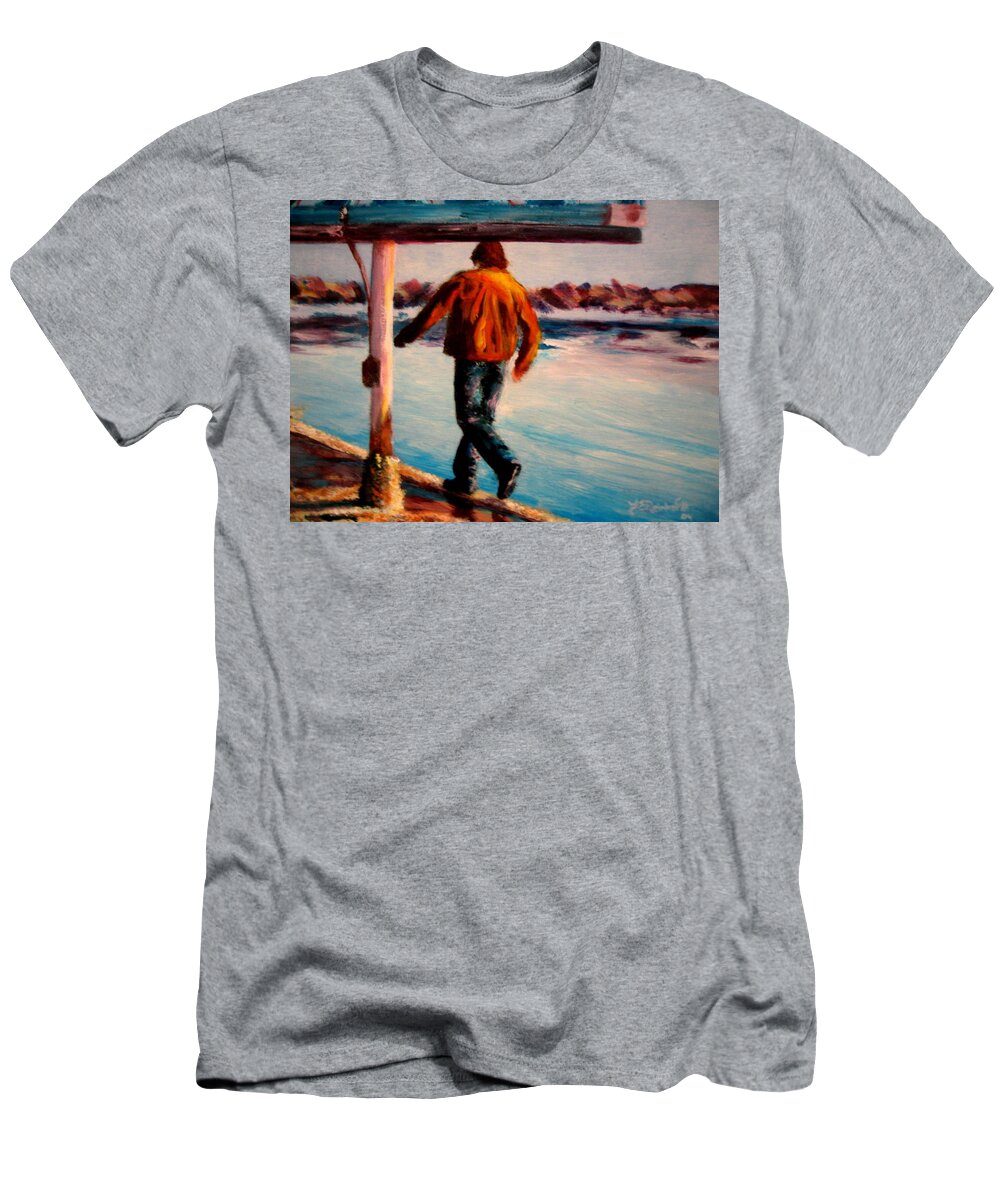 Man T-Shirt featuring the painting Stride by Jason Reinhardt