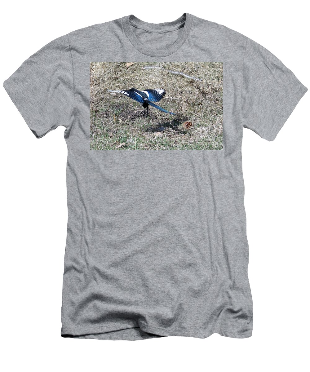 Magpie T-Shirt featuring the photograph Taking Off by Dorrene BrownButterfield