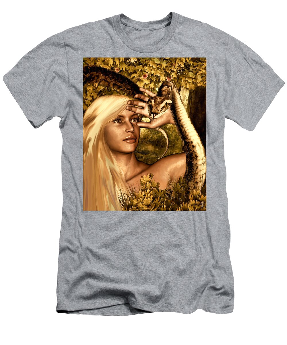 Eve T-Shirt featuring the photograph Temptation by Lourry Legarde