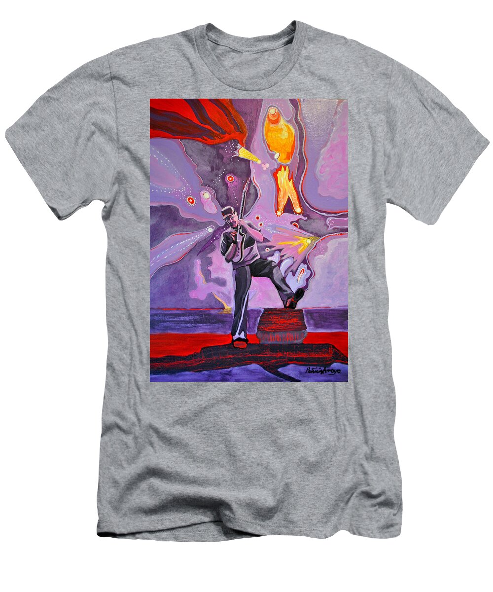 Umphrey's Mcgee T-Shirt featuring the painting The Big Blowout by Patricia Arroyo