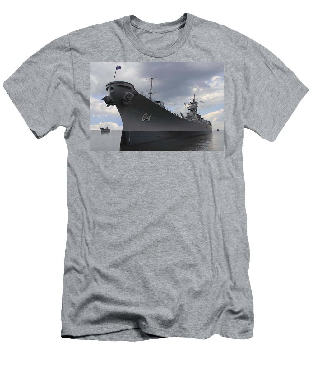 Battleship T-Shirt featuring the photograph The Calm Before the Storm by Mike McGlothlen