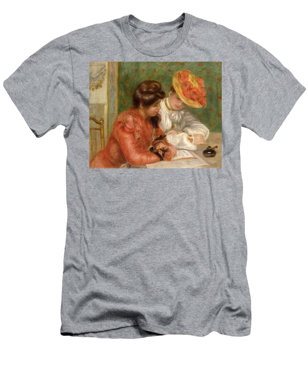 The Letter T-Shirt featuring the painting The Letter by Pierre Auguste Renoir