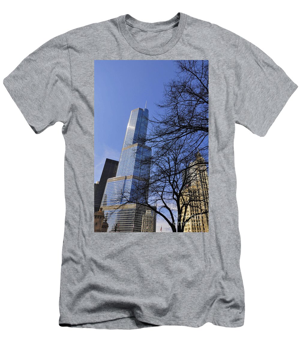 Trump Tower T-Shirt featuring the photograph Trough the branches by Dejan Jovanovic