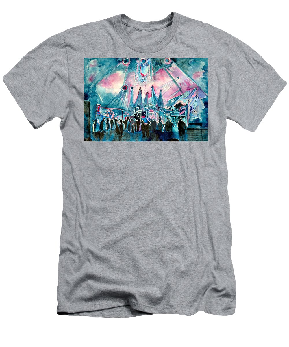 Music T-Shirt featuring the painting Ums Inverted Special by Patricia Arroyo
