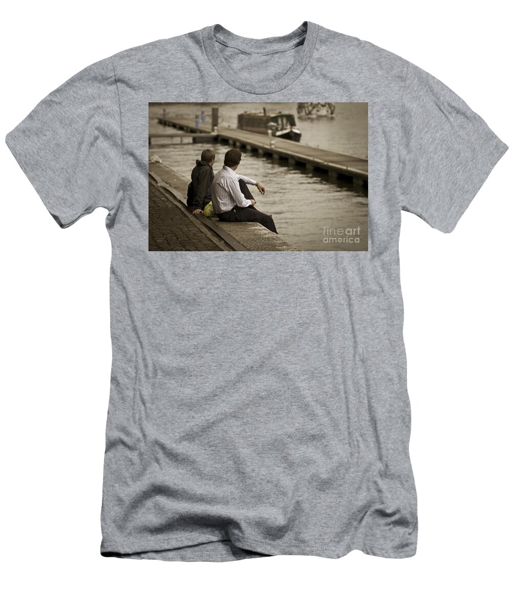 River T-Shirt featuring the photograph Watching The World Go By by Clare Bambers