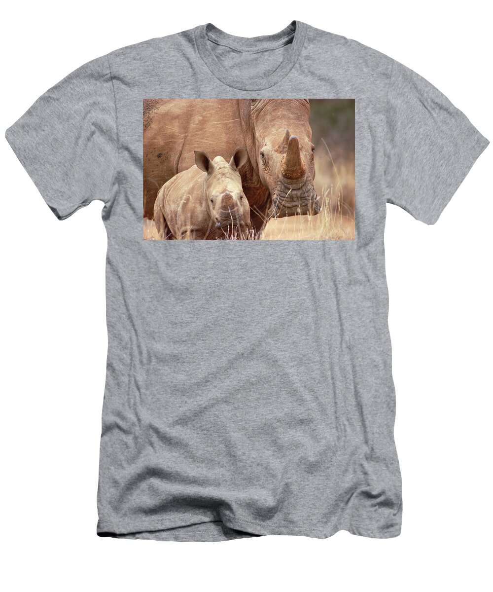 Mp T-Shirt featuring the photograph White Rhinoceros Ceratotherium Simum by Gerry Ellis