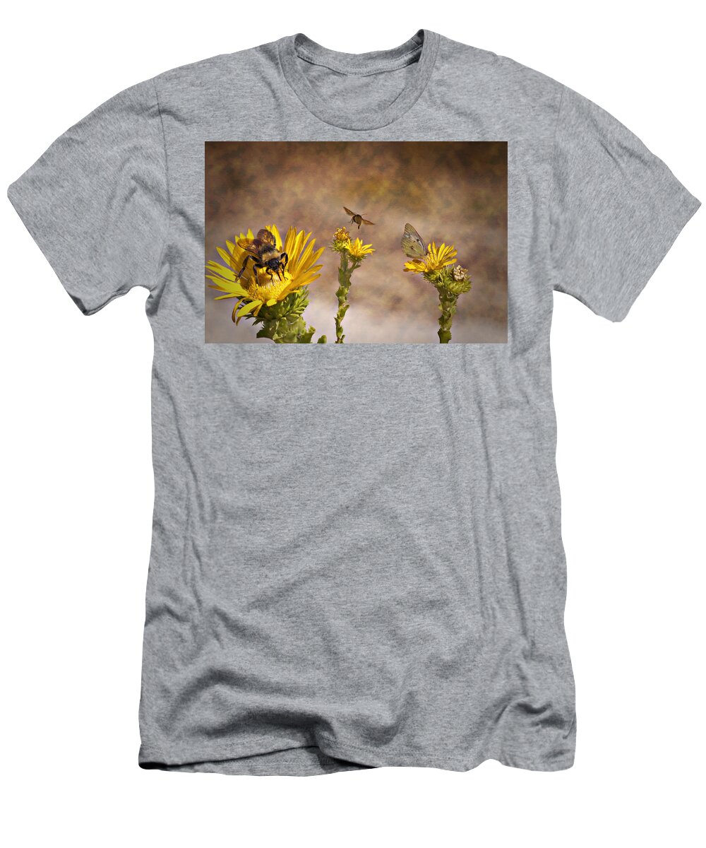 Butterfly T-Shirt featuring the photograph Wild Flower Garden by Douglas Barnard