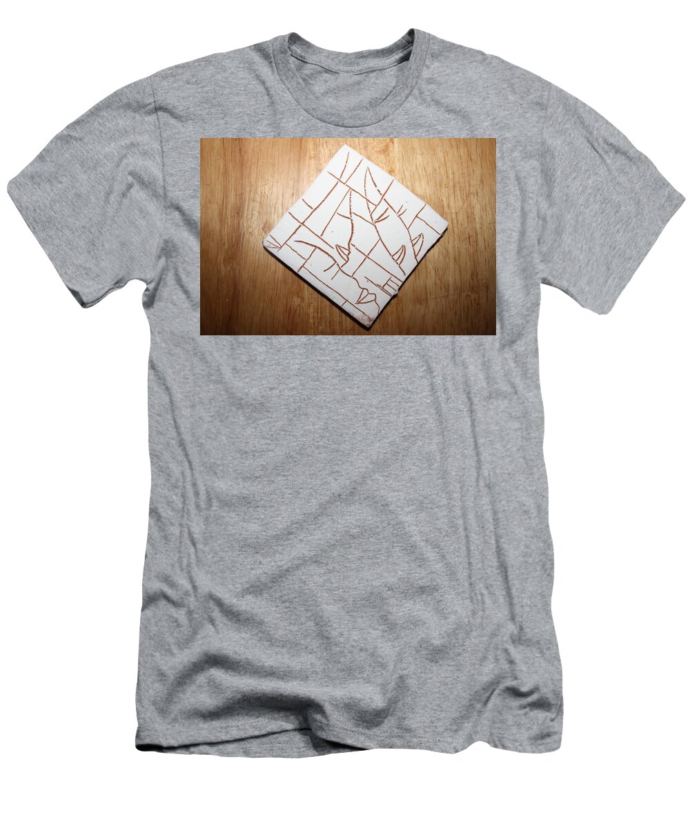 Jesus T-Shirt featuring the ceramic art Windows - tile by Gloria Ssali