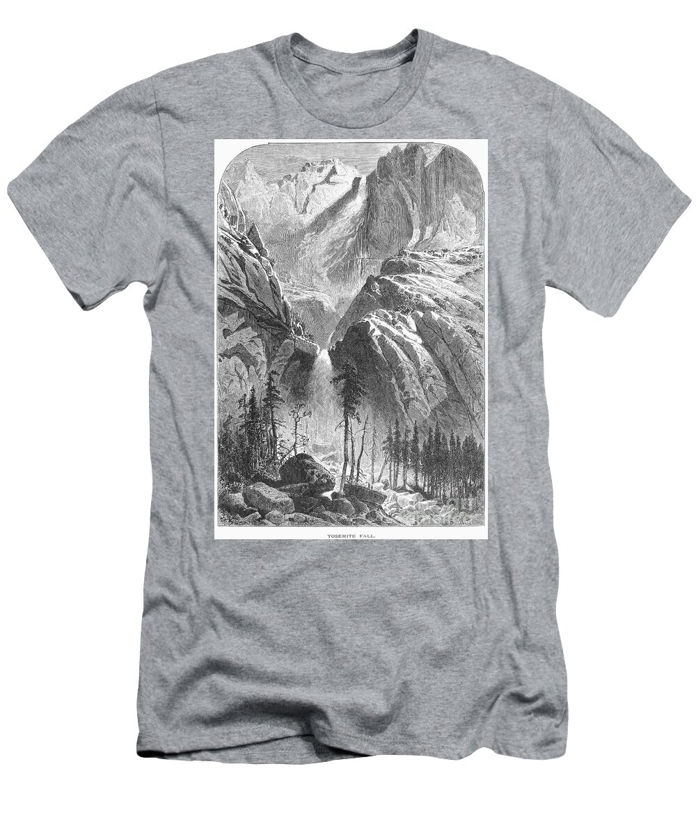1874 T-Shirt featuring the photograph Yosemite Falls, 1874 by Granger