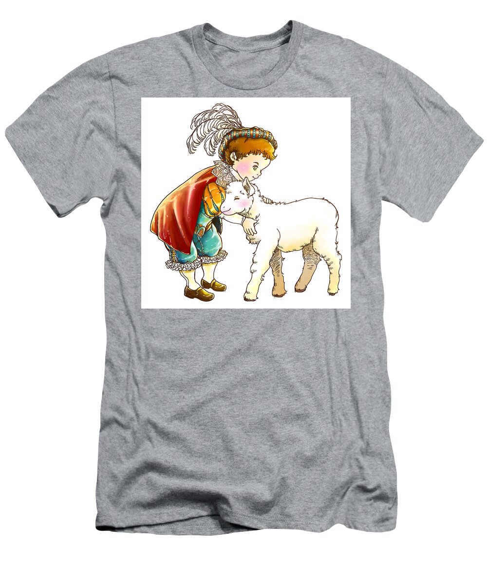 Robin Hood T-Shirt featuring the painting Prince Richard and his new friend by Reynold Jay