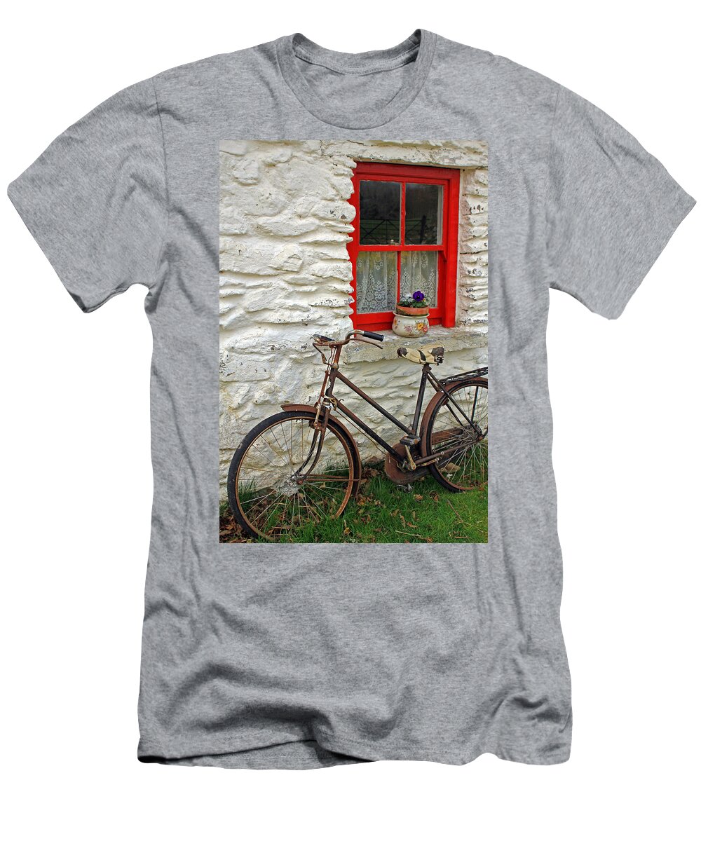 Houses T-Shirt featuring the photograph Red Window by Jennifer Robin