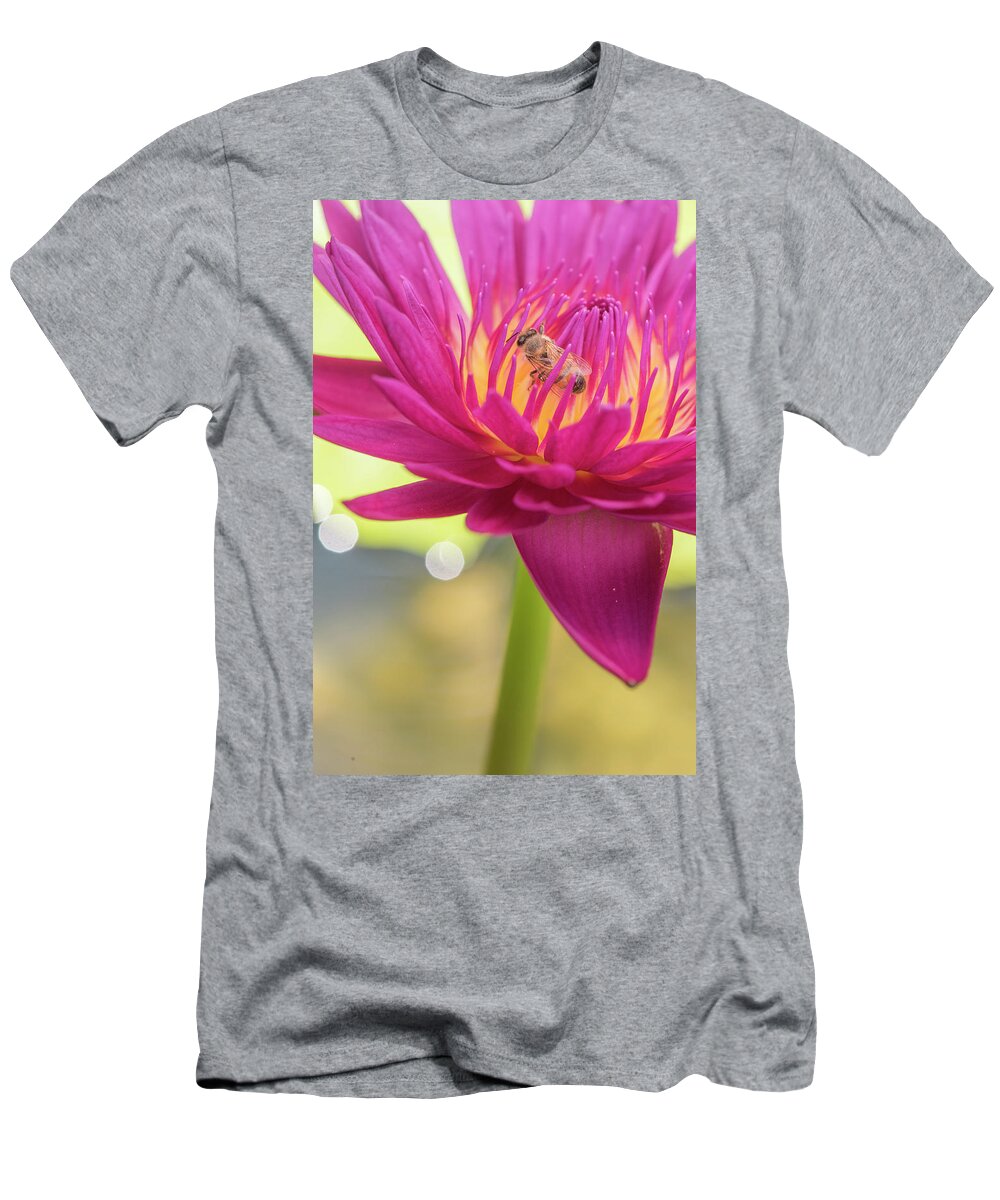 Lily T-Shirt featuring the photograph Attraction. by Usha Peddamatham