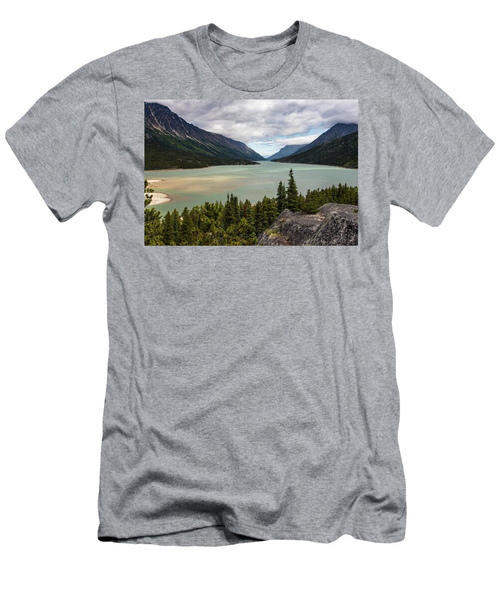 Yukon T-Shirt featuring the photograph Bennett Lake #1 by Ed Clark
