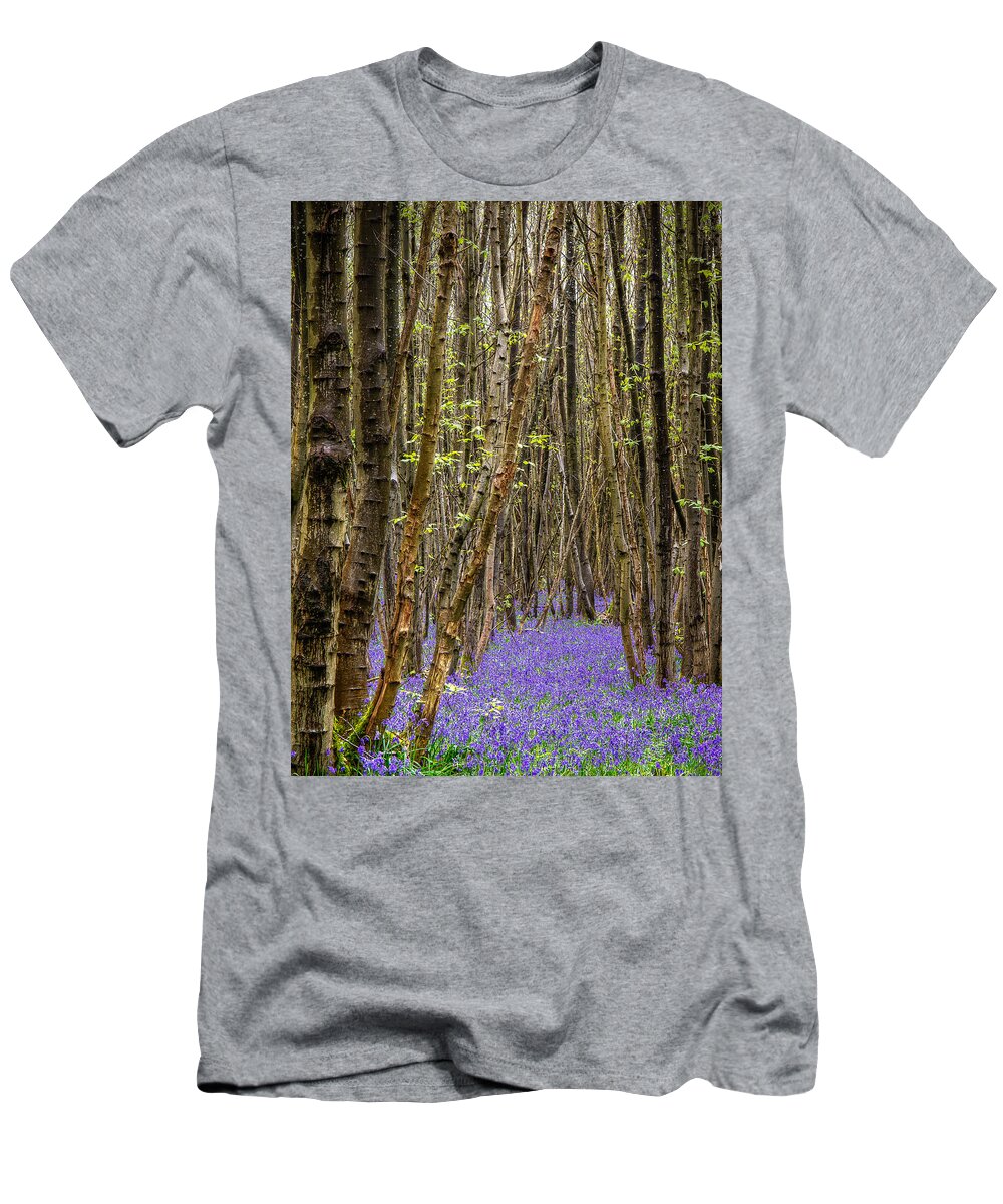 Challock T-Shirt featuring the photograph Bluebell Wood #1 by Doug Harman
