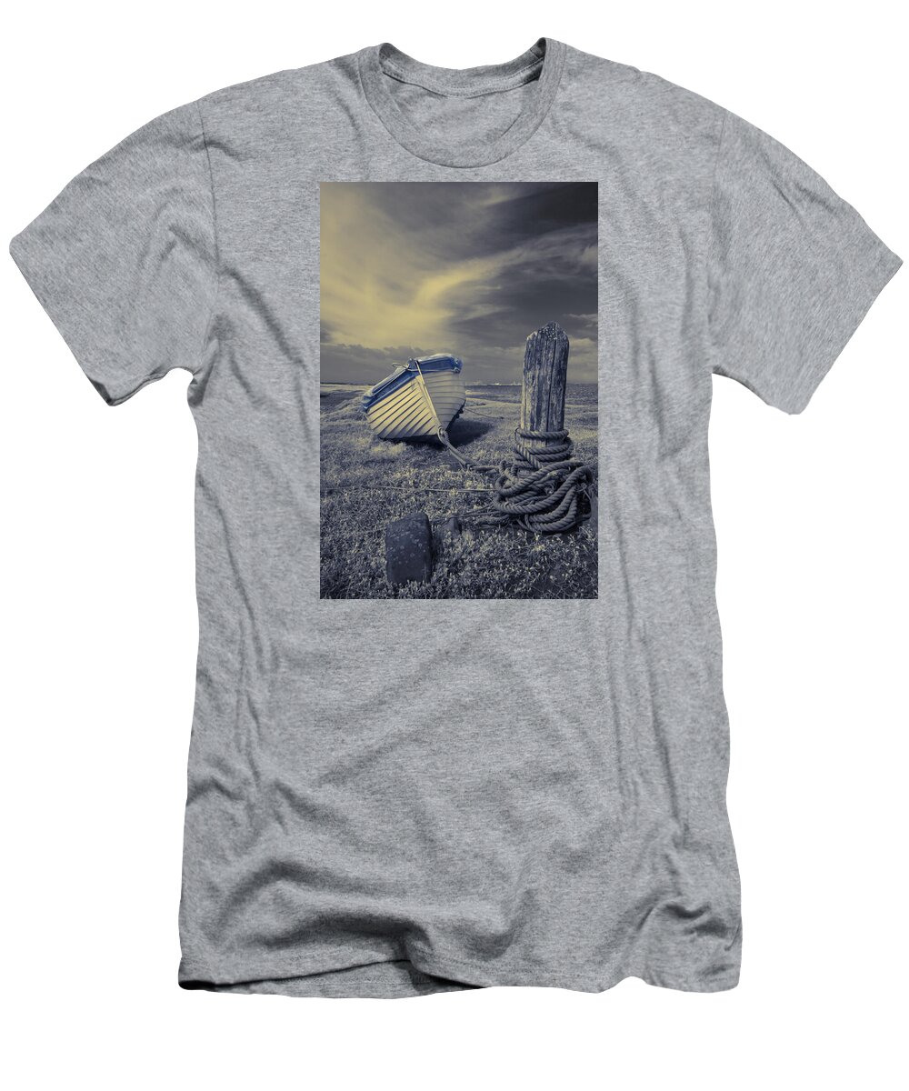 Boat T-Shirt featuring the photograph Boat at Porlock Weir. #2 by John Paul Cullen