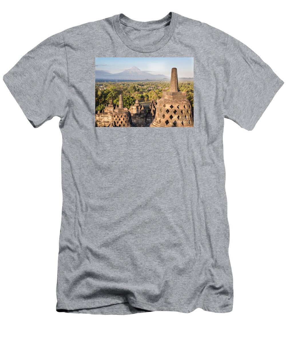 Borobudur T-Shirt featuring the photograph Borobudur Temple #1 by Didier Marti