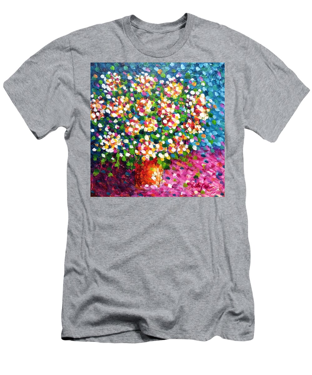 Bouquet T-Shirt featuring the painting Bouquet #1 by Cristina Stefan