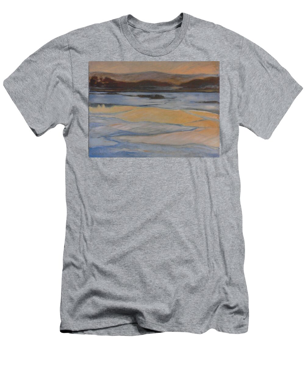Landscape T-Shirt featuring the painting Broken Ice #2 by Kim Gordon