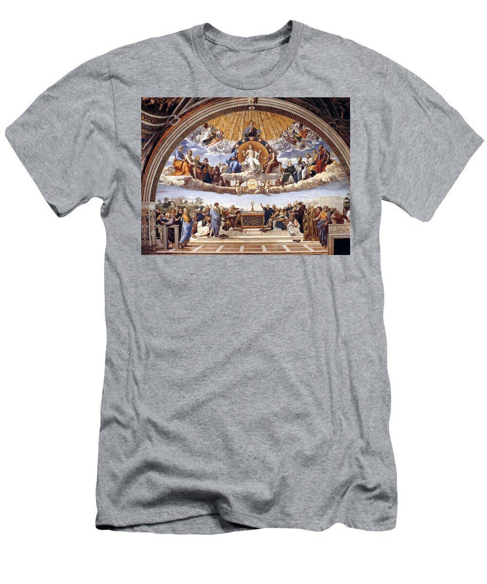 Vatican T-Shirt featuring the painting Disputation Of The Eucharist by Troy Caperton