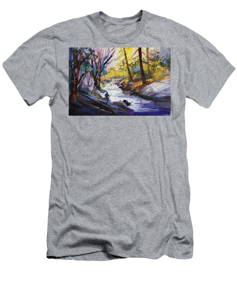 New England Scenes T-Shirt featuring the painting Enchanted Wilderness #1 by P Anthony Visco