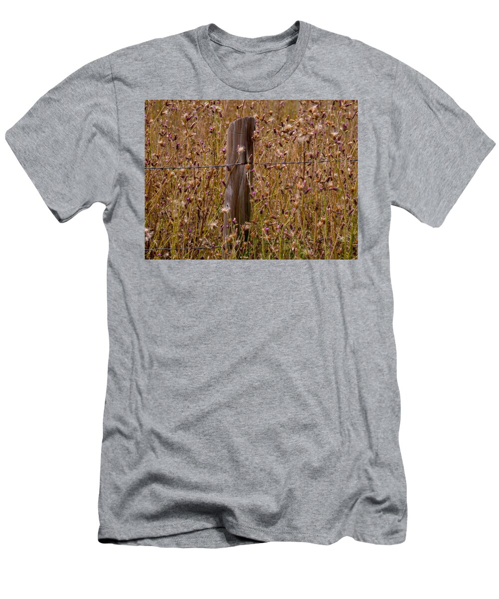 Fence T-Shirt featuring the photograph Fenced In by Derek Dean
