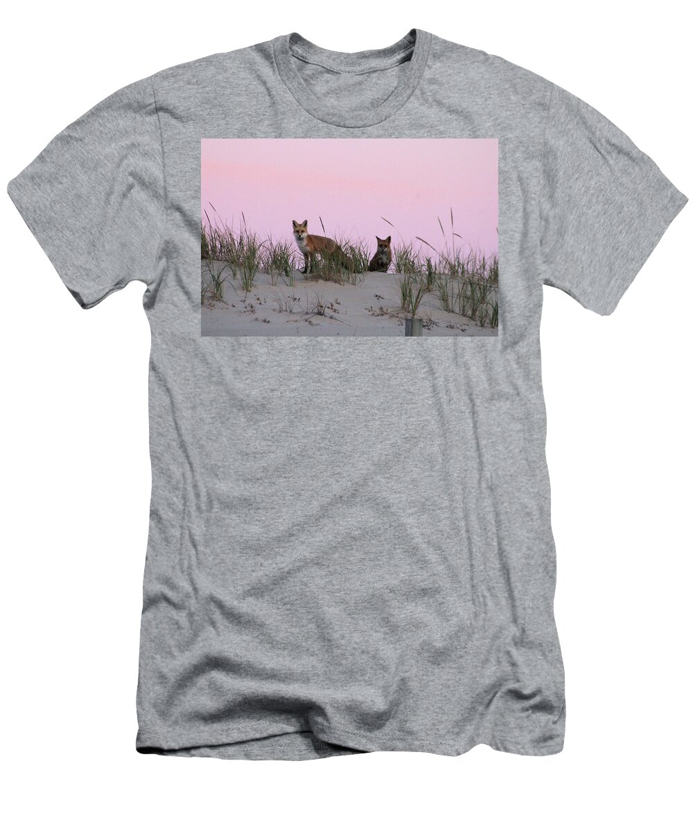 Fox T-Shirt featuring the photograph Fox and Vixen by Robert Banach