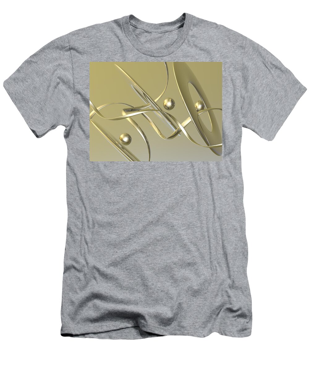Scott Piers T-Shirt featuring the painting Gold by Scott Piers