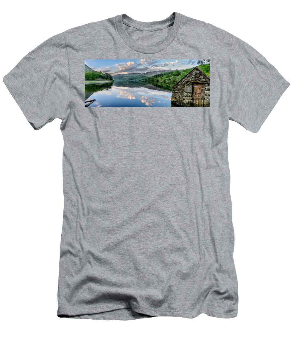 Nant Gwynant T-Shirt featuring the photograph Gwynant Lake #1 by Adrian Evans