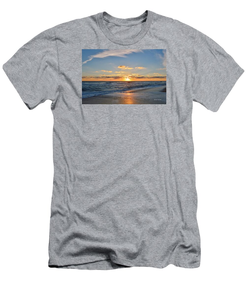 Ocean Sunrise T-Shirt featuring the photograph Kill Devil Hills Sunrise #1 by Barbara Ann Bell