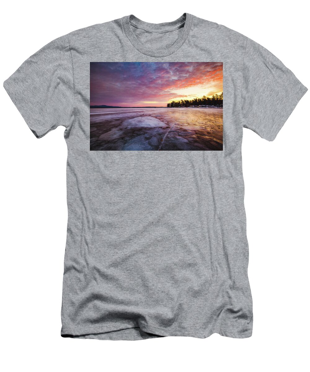 Gilford T-Shirt featuring the photograph Lake Ice #1 by Robert Clifford