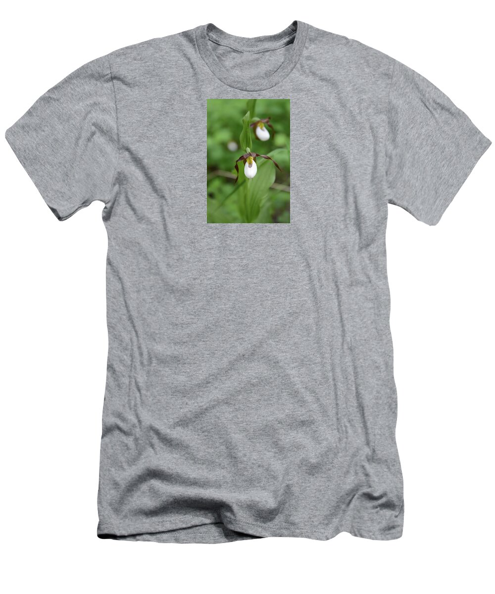 Wildflower T-Shirt featuring the photograph Mountain Lady Slipper Orchids #1 by Whispering Peaks Photography