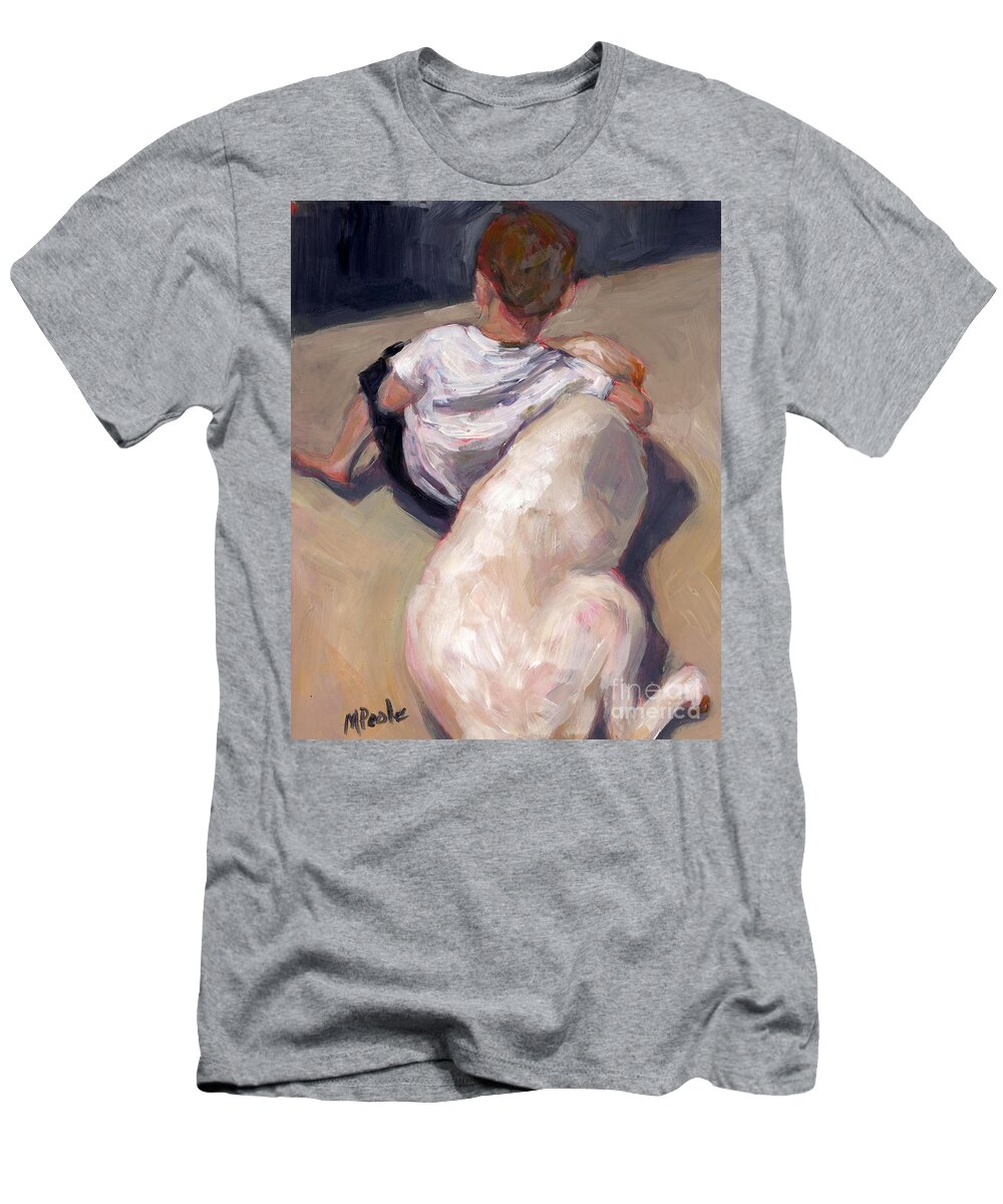 A Boy And His Dog T-Shirt featuring the painting My Beau #1 by Molly Poole