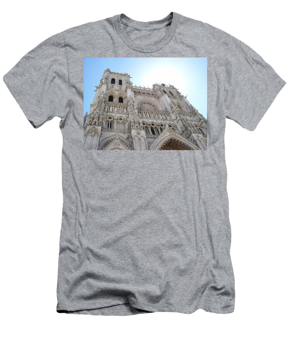 Notre-dame D'amiens T-Shirt featuring the photograph Notre-Dame d'Amiens by Mary Mikawoz