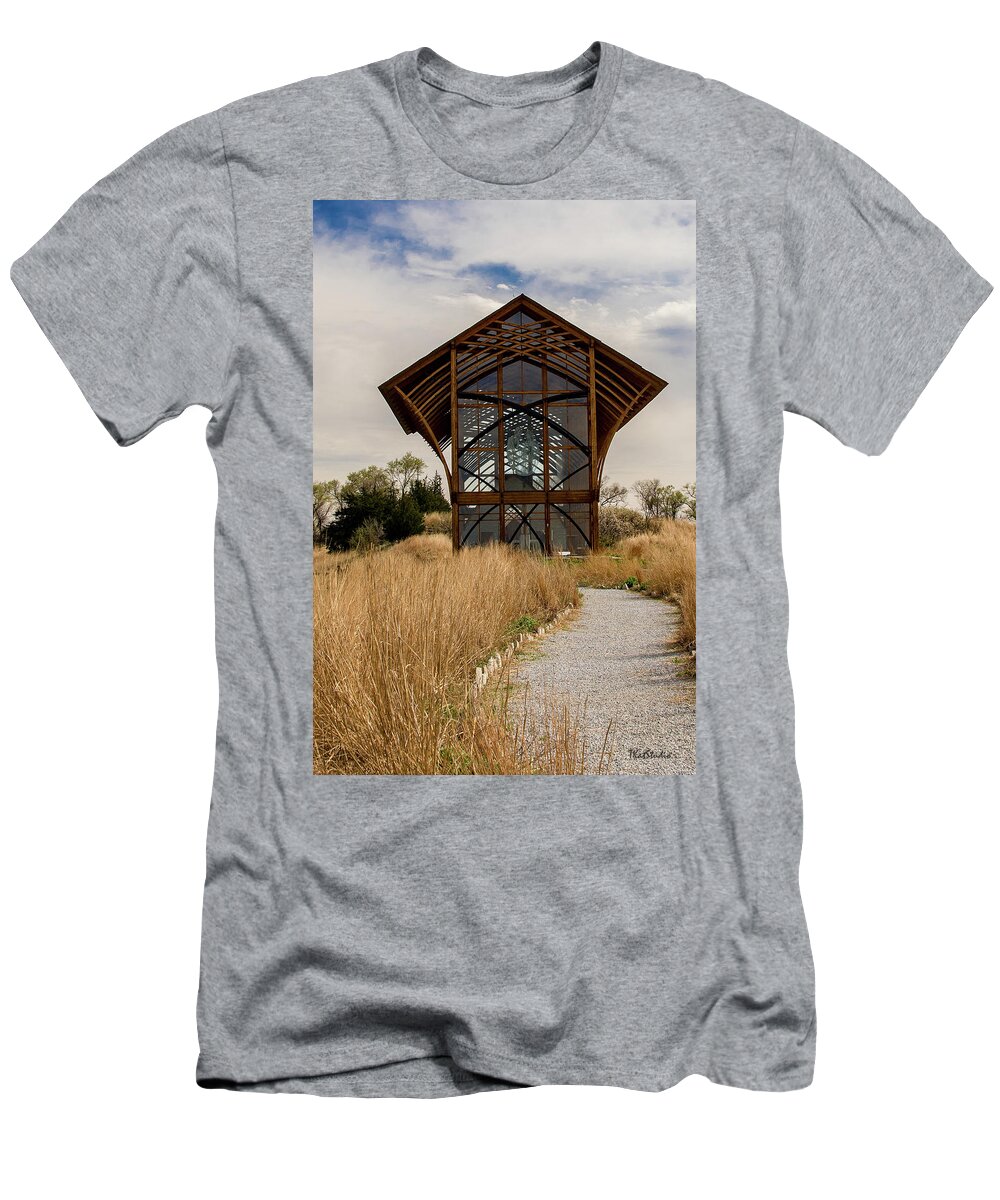 Omaha T-Shirt featuring the photograph Omaha Holy Family Shrine 2 by Tim Kathka