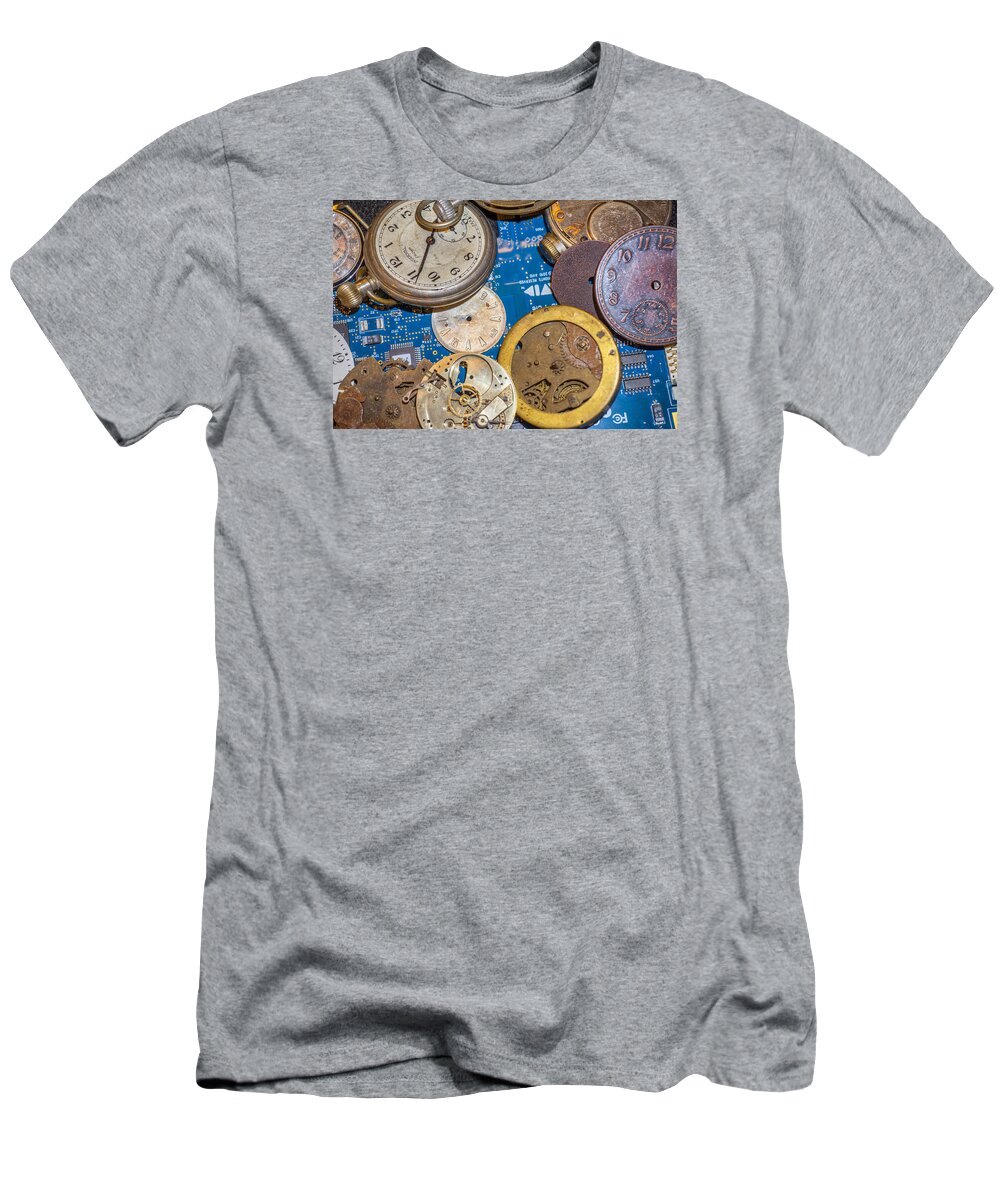 Clock T-Shirt featuring the photograph Parts by Dennis Dugan