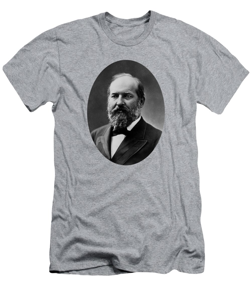 James Garfield T-Shirt featuring the photograph President James Garfield - Two by War Is Hell Store