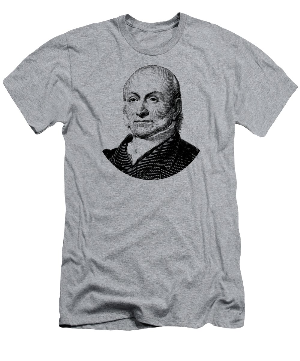 President Adams T-Shirt featuring the digital art President John Quincy Adams #1 by War Is Hell Store