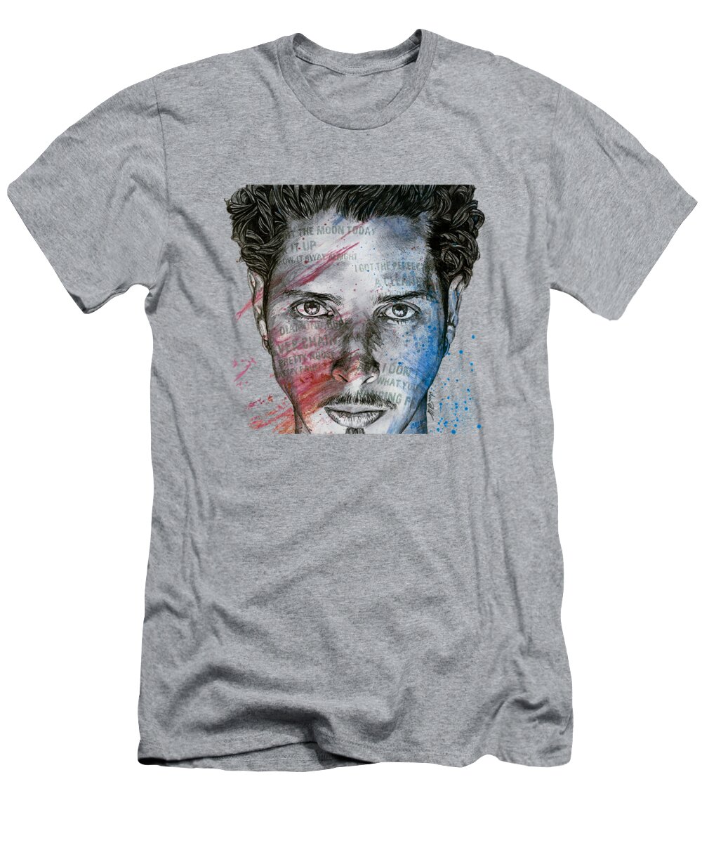 Grunge T-Shirt featuring the drawing Pretty Noose - Tribute to Chris Cornell #2 by Marco Paludet