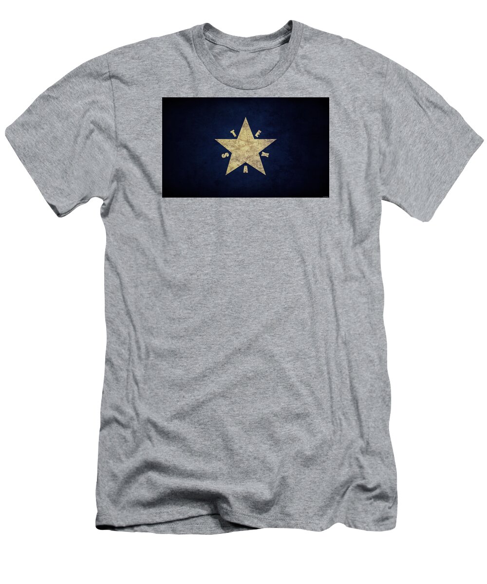 Texas T-Shirt featuring the digital art Republic of Texas #1 by Ryan Wyckoff